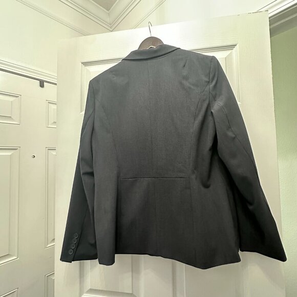 Liz Claiborne Charcoal Gray Suit Blazer Size 14 - Picture 2 of 4